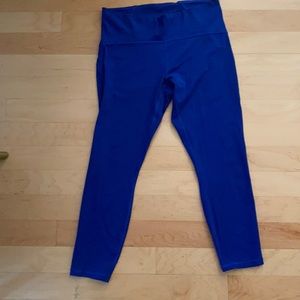 Lululemon 7/8 Length Cobalt Blue Leggings